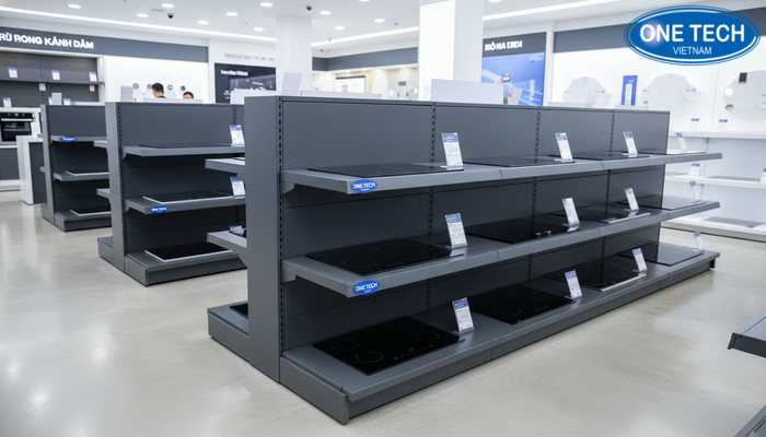 Giá kệ trưng bày bếp từ tham khảo Bảng giá mẫu kệ trưng bày bếp từ bán chạy