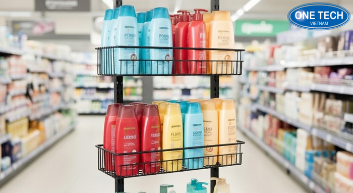 Bảng minh họa nhóm giá kệ treo dầu gội dây theo cấu hình phổ biến