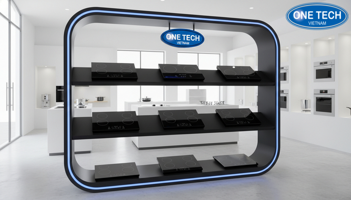 Kích thước kệ trưng bày bếp từ gợi ý Bảng kích thước tham khảo cho kệ trưng bày bếp từ