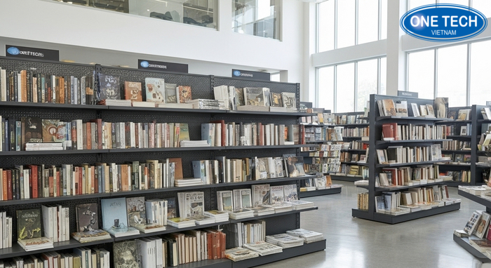 Biểu đồ xu hướng tìm kiếm kệ trưng bày sách báo trong 12 tháng gần nhất