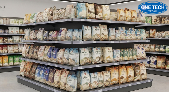 Các mẫu kệ trưng bày gạo bán chạy cho cửa hàng gạo và siêu thị mini