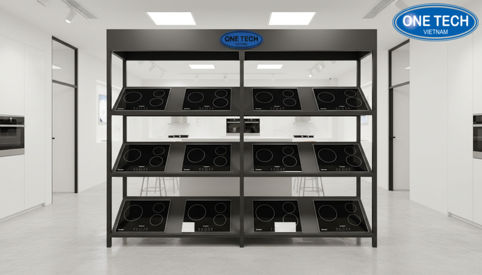 Mẫu kệ trưng bày bếp từ OneTech Ảnh chùm bộ sưu tập mẫu kệ trưng bày bếp từ OneTech