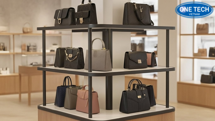 Bố trí số lượng túi hợp lý trên kệ xoay để không va chạm