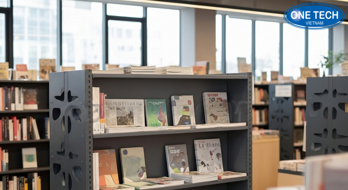Checklist tối ưu nội dung SEO cho kệ trưng bày sách báo và kệ tạp chí đa năng