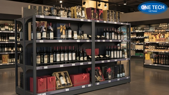 Kệ trung tâm trưng bày hàng mới về và quà biếu