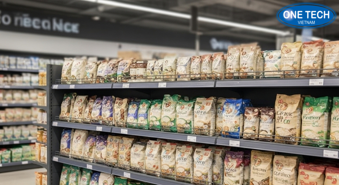 Infographic các hạng mục làm tăng giá kệ sắt trưng bày gạo