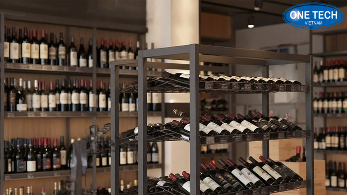 Infographic các yếu tố cấu thành giá kệ trưng bày rượu 2026