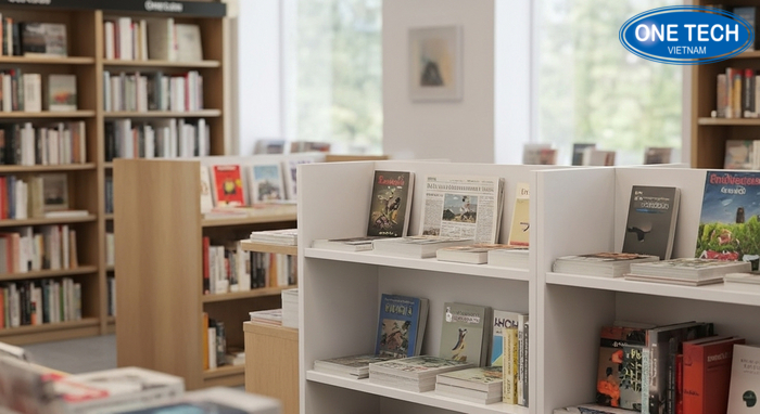 Kệ MDF chống ẩm trưng bày sách báo, màu sắc đa dạng