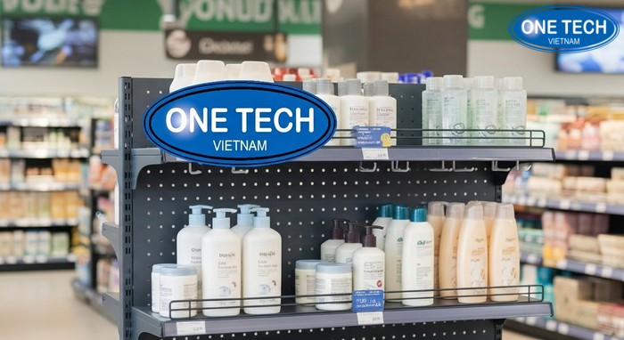 Kệ treo dầu gội dây khung tôn đục lỗ dễ phân loại sản phẩm