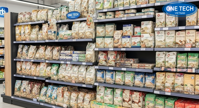 Ảnh minh họa bản vẽ layout 2D 3D bố trí kệ trưng bày gạo