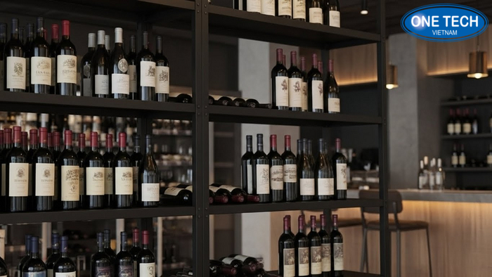 Moodboard xu hướng kệ trưng bày rượu 2026 tối giản đa năng