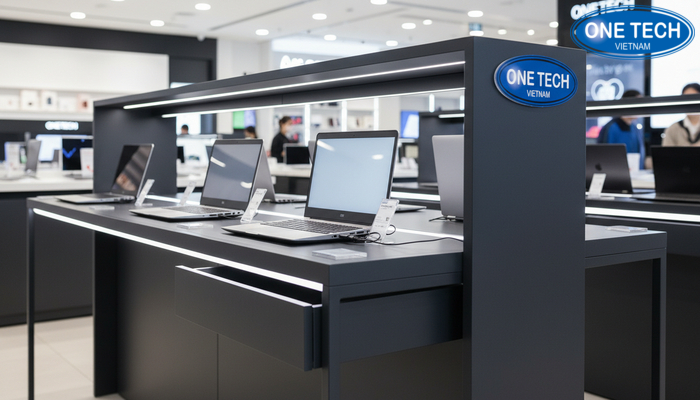 Biểu đồ tiêu chí chọn kệ trưng bày laptop theo chất liệu kích thước tính năng