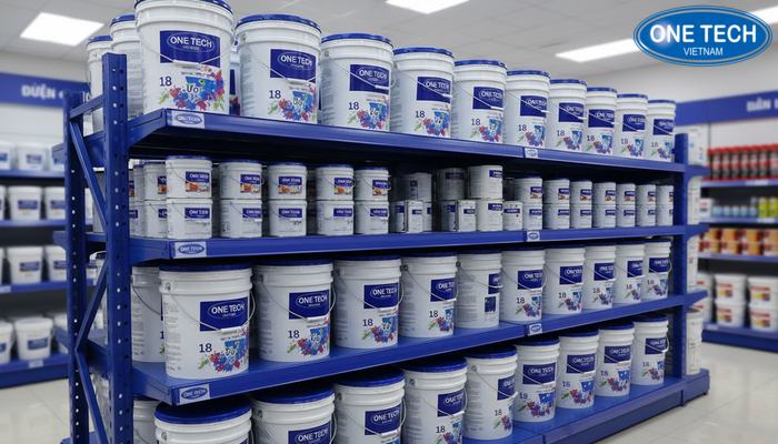 Chi tiết mâm tầng chịu lực của kệ trưng bày sơn nước