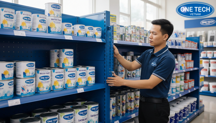 Cơ cấu điều chỉnh độ cao tầng kệ trưng bày sơn linh hoạt