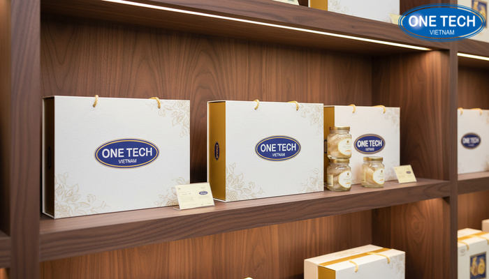 Mẫu kệ trưng bày yến sào sang trọng vân gỗ Mẫu kệ trưng bày yến sào sang trọng vân gỗ