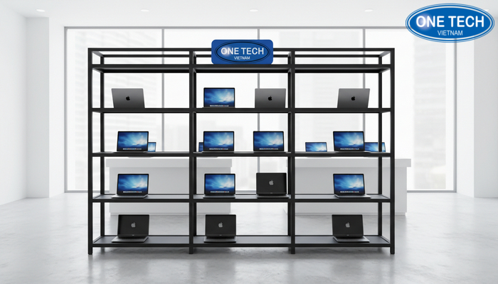 Kệ nhiều tầng trưng bày laptop 13 đến 15 inch thiết kế mở