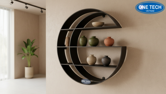 Kệ trăng khuyết trưng bày gốm sứ Kệ trăng khuyết trưng bày gốm sứ decor