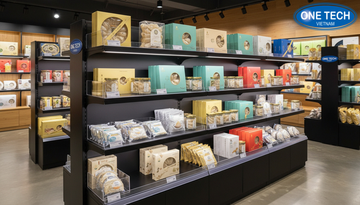 Phân khu sản phẩm yến sào theo giá trị trên kệ Phân khu sản phẩm yến sào theo giá trị trên kệ