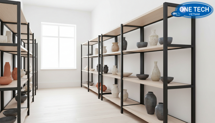 Tọa độ lý tưởng đặt kệ trưng bày gốm sứ Sơ đồ tọa độ lý tưởng đặt kệ gốm sứ trong phòng