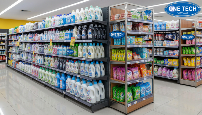 So sanh cac loai ke trung bay nuoc giat theo kieu dang