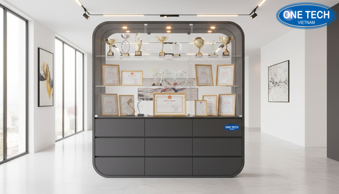 Tủ kính đa năng trưng bày bằng khen có ngăn kéo Tủ kính trưng bày bằng khen có ngăn kéo lưu trữ tài liệu