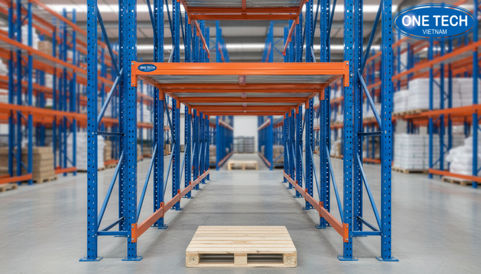 Bảng minh họa kích thước pallet và kích thước ô kệ pallet phù hợp