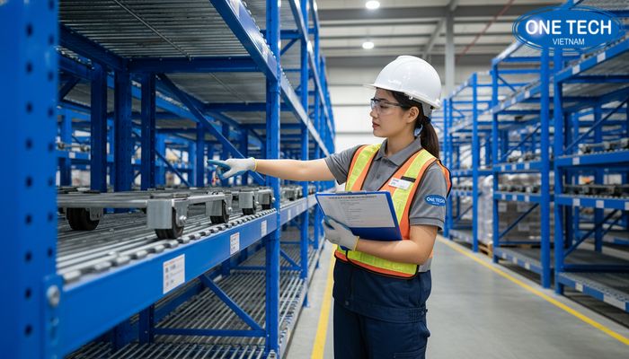 Checklist an toàn và bảo trì định kỳ cho kệ Push Back trong kho công nghiệp