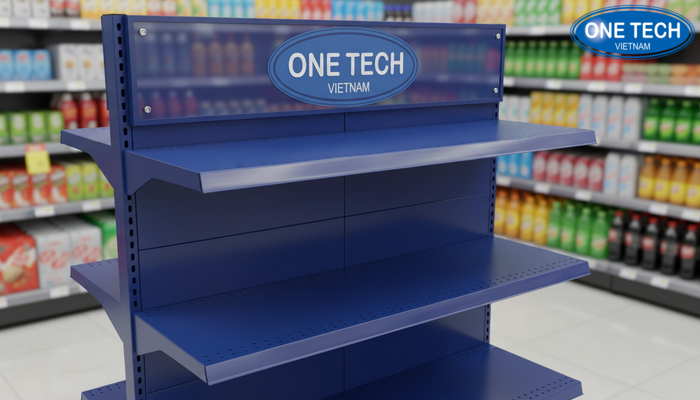 Thiết kế kệ quảng cáo bền đẹp bằng sắt sơn tĩnh điện và mica Chi tiết chất liệu sắt sơn tĩnh điện và mica trên kệ quảng cáo nước ngọt