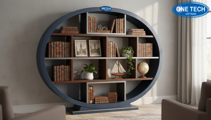 Kệ đa năng trưng bày đồ cổ Kệ đa năng trưng bày đồ cổ kết hợp trang trí nội thất