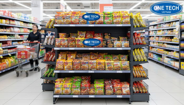 Kệ giỏ mì đa tầng tối ưu không gian theo chiều cao