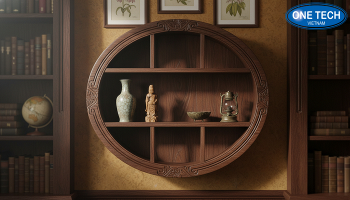 Kệ gỗ tự nhiên chạm khắc trưng bày đồ cổ Kệ gỗ tự nhiên chạm khắc thủ công dùng làm kệ trưng bày đồ cổ