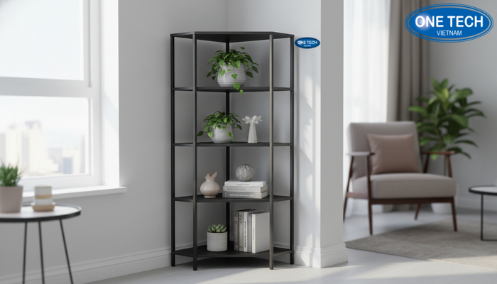 Kệ góc trưng bày cây cảnh tối ưu không gian nhỏ