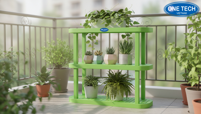 Kệ nhựa composite để cây cảnh nhẹ, linh hoạt, giá hợp lý
