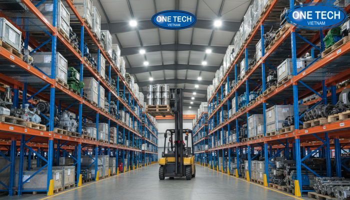 Kệ pallet sắt công nghiệp sơn tĩnh điện dùng trong kho tải nặng