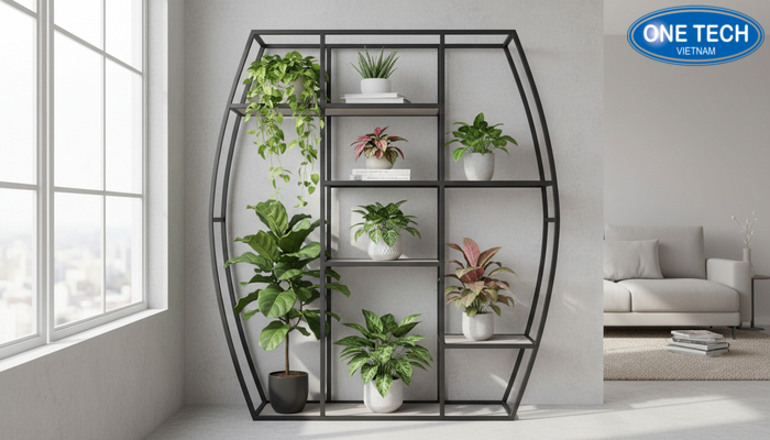 Mẫu kệ để cây cảnh độc đáo theo phong cách hiện đại, tối giản
