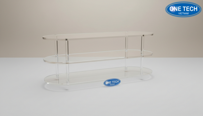 Kệ trưng bày thắt lưng bằng mica Kệ mica trưng bày thắt lưng hoàn thiện trước khi bàn giao