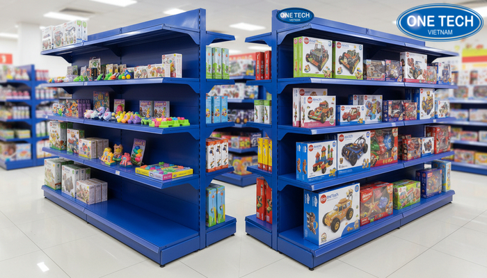 Hình so sánh kệ giá rẻ và kệ cao cấp về độ dày, hoàn thiện và độ vững