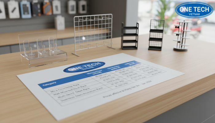Giá kệ trưng bày phụ kiện điện thoại Hưng Yên Bảng giá tham khảo kệ trưng bày phụ kiện điện thoại tại Hưng Yên