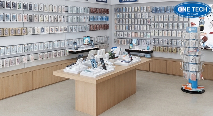 Mẫu kệ trưng bày phụ kiện điện thoại đẹp Bộ sưu tập kệ trưng bày phụ kiện điện thoại đẹp tại Hưng Yên mẫu 1