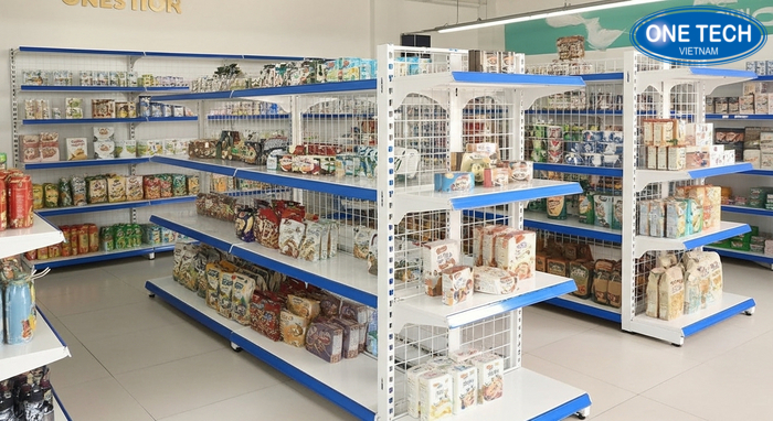 Bộ sưu tập mẫu kệ trưng bày hàng tạp hóa phù hợp nhiều không gian
