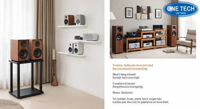 Phân loại kệ trưng bày loa theo không gian Các loại kệ trưng bày loa phổ biến theo nhu cầu