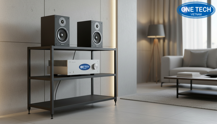 Mẫu kệ trưng bày loa đạt tiêu chí Ví dụ mẫu kệ đáp ứng tiêu chí chịu lực và thẩm mỹ