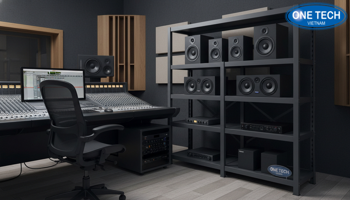 Kệ trưng bày loa phòng thu Kệ trưng bày loa chuyên nghiệp cho phòng thu