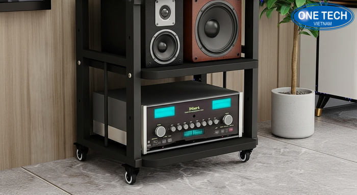 Kệ để loa có bánh xe Kệ trưng bày loa có bánh xe dễ di chuyển