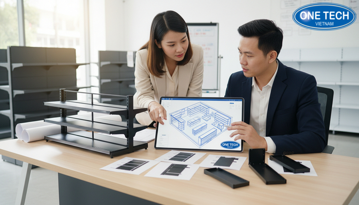 Tư vấn chọn kệ trưng bày mì tôm theo mặt bằng