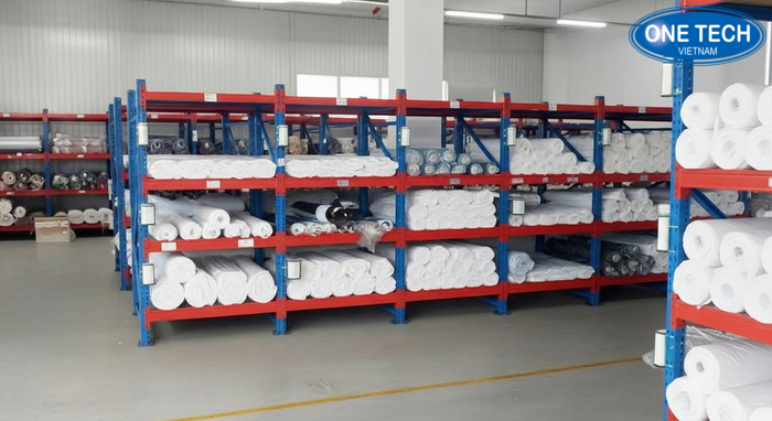 Kệ kho chứa vải tối ưu quản lý Kệ kho chứa vải trong kho xưởng ngành may