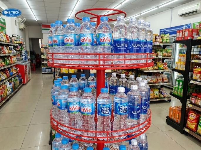 Kinh nghiệm lựa chọn kệ trưng bày nước suối phù hợp tại Hưng Yên